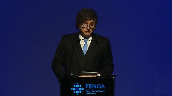 Javier Milei diserta en el FENOA 2026.