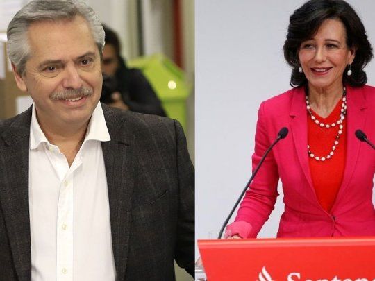Alberto Fernández y Ana Botín se conocen desde hace más de 20 años, cuando el ahora candidato a presidente era Superintendente se Seguros de la Nación.