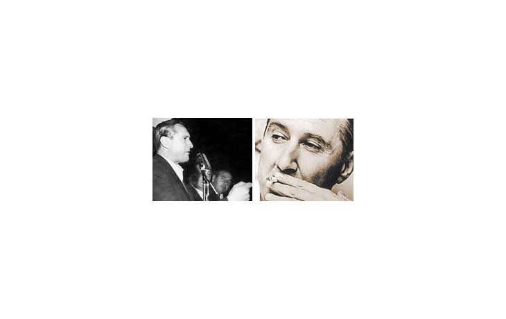 ámbito.com | AugustoTimoteo Vandoren uno de losmuchosdiscursos quepronunció ensu trayectoriasindical ypolítica.El «Lobo»Vandor, unentrerrianocorpulento, enuna poseclásica, con uncigarrillo en loslabios.