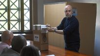 Elecciones 2023. Horacio Rodríguez Larreta votó en la Facultad de Derecho de UBA.