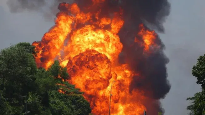 Un brutal incendio se desató en Malasia por la rotura de un gasoducto&nbsp;