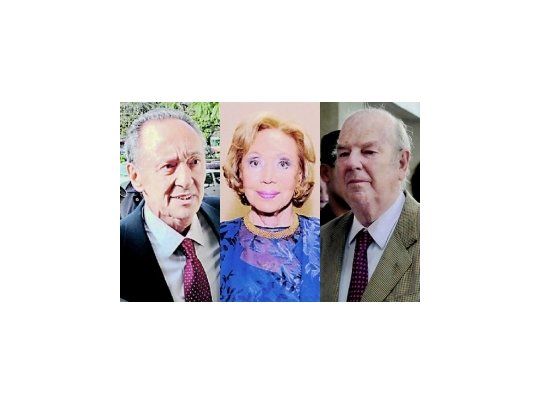 Héctor Magnetto, Ernestina Herrera de Noble y Bartolomé Mitre.