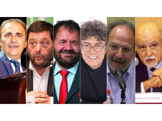 Ricardo Merlo, Alberto Becchi, Eugenio Sangregorio, Piero De Benedictis, Damián Loreti y Rodolfo Barra.