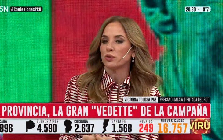 Victoria Tolosa Paz, en C5N.&nbsp;