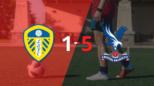 con doblete de jordan ayew, crystal palace liquido 5-1 a leeds united