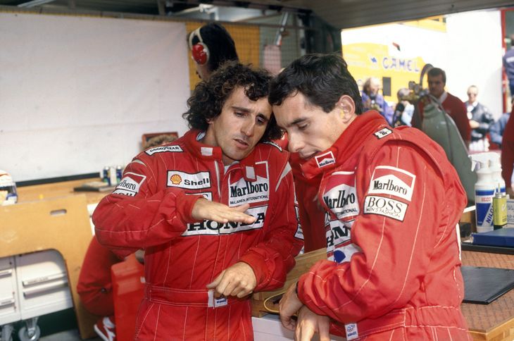 Ayrton Senna y Alain Prost en McLaren
