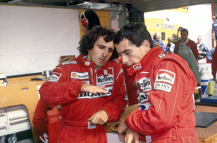Ayrton Senna and Alain Prost at McLaren Ayrton Senna and Alain Prost at McLaren