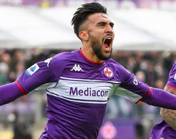 Boca llena de gol. Al igual que en la semana con la Selección, Nicolás González marcó en Italia para el triunfo de Fiorentina.