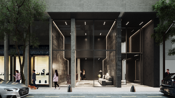 Lobby con generosa altura de piso a techo, se suman locales en la planta baja Lobby con generosa altura de piso a techo, se suman locales en la planta baja