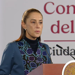 Claudia Sheinbaum en la Mañanera del Pueblo.