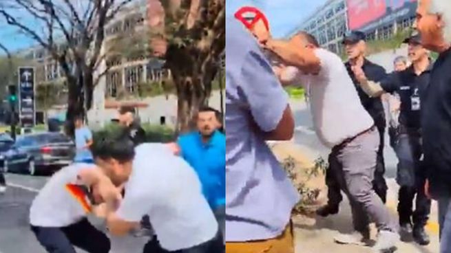 Taxistas y choferes de aplicaciones se enfrentaron a golpes frente a Aeroparque por la disputa de pasajeros.