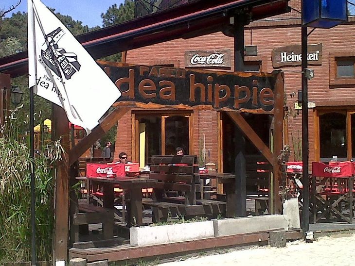 Panoramic of the entrance to the Hippie Village, in Mar de las Pampas.