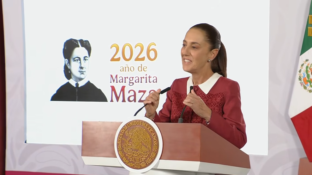 Claudia Sheinbaum en la Mañanera del Pueblo.