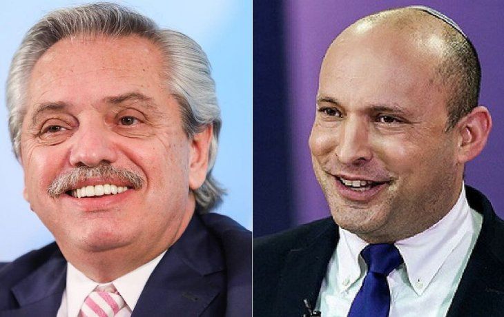 Alberto Fernández y Naftali Bennett.