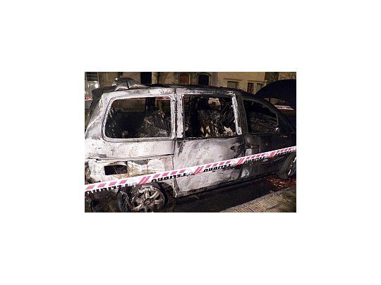 Así quedó el auto de José Corral.