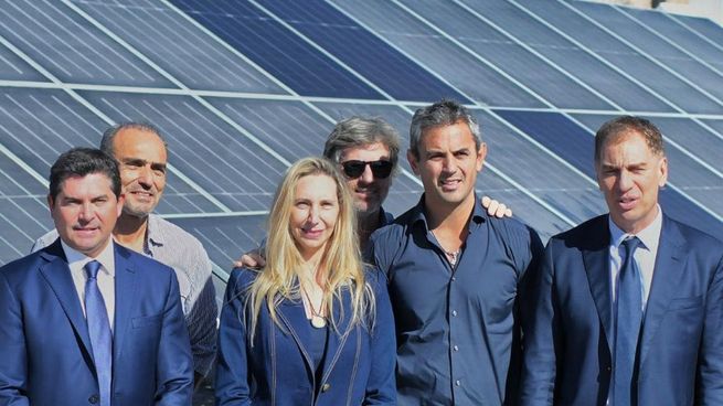 Karina Milei, junto a funcionarios nacionales y al gobernador Marcelo Orrego.