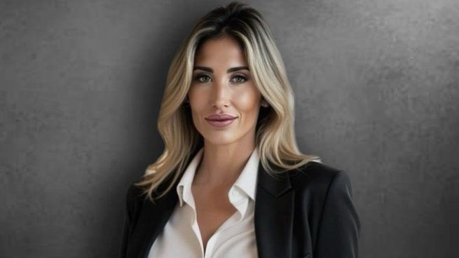 Lejos de los escenarios, Ayelén Paleo construyó una imagen formal ligada al mundo inmobiliario. 