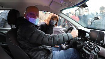 Junto a Patricia Bullrich, Grindetti presentó 35 móviles para reforzar la patrulla municipal.
