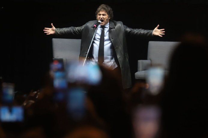 Javier Milei en su show en el Luna Park.