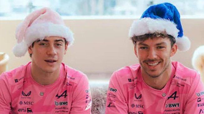 El saludo de Franco Colapinto y Pierre Gasly por Navidad: sus deseos para el 2026 de Alpine.