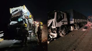 choque de camiones dejo un muerto y colapso el transito en la ruta 9 choque de camiones dejo un muerto y colapso el transito en la ruta 9