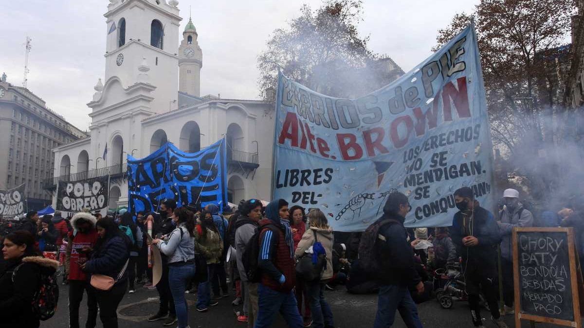 Tras protesta, piqueteros decidieron no hacer un acampe en la Plaza de Mayo