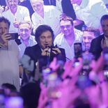 El presidente Javier Milei durante su discurso de victoria en las elecciones legislativas.  El presidente Javier Milei durante su discurso de victoria en las elecciones legislativas.