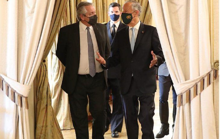 ámbito.com | Foto oficial 3 Alberto Fernández y Marcelo Rebelo De Sousa Portugal