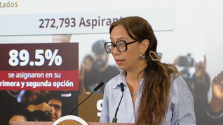 Tania Rodríguez Mora, subsecretaría de Media Superior, en la Mañanera del Pueblo. Tania Rodríguez Mora, subsecretaría de Media Superior, en la Mañanera del Pueblo.