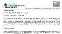 gobierno publico el presupuesto 2022: este es el dnu