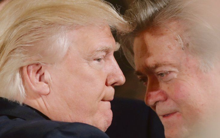 DISTANCIA. El presidente dijo que ya no se trata con Steve Bannon.