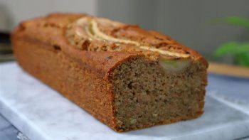 Budín de banana.