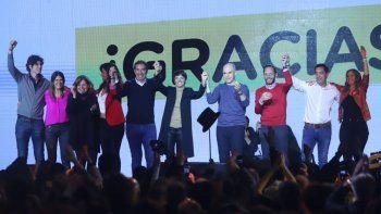 Horacio Rodríguez Larreta celebrando en el predio de Costa Salguero.