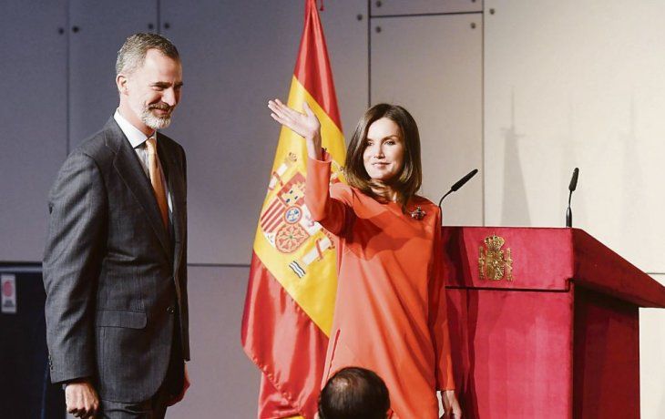 El rey y la reina Letizia también tuvieron agenda para representantes de la colectividad española en Argentina.&nbsp;