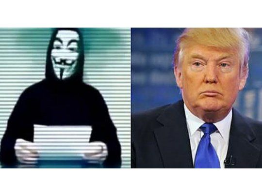 Anonymous le declaró la guerra informática a Trump