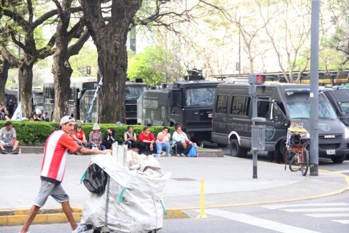 Calles alrededor del Ministerio de Desarrollo Social.