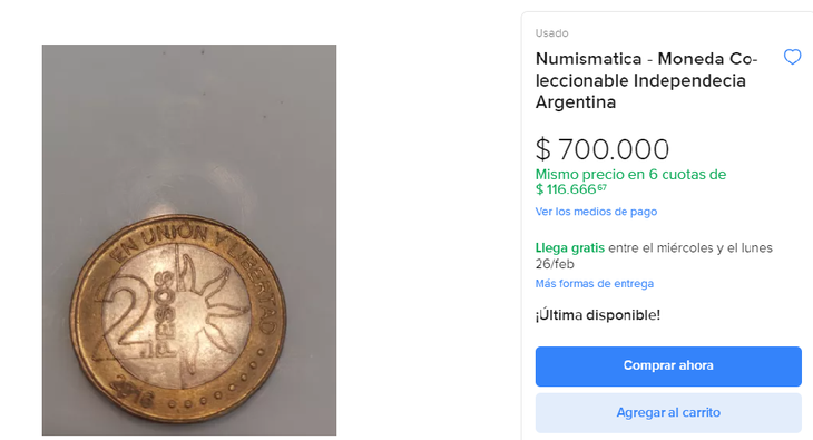 Publicación en Mercado Libre. Publicación en Mercado Libre.