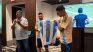 Chiqui Tapia, Lionel Messi and Ángel Di María. The national team had its last dinner before the grand final. Chiqui Tapia, Lionel Messi and Ángel Di María. The national team had its last dinner before the grand final.