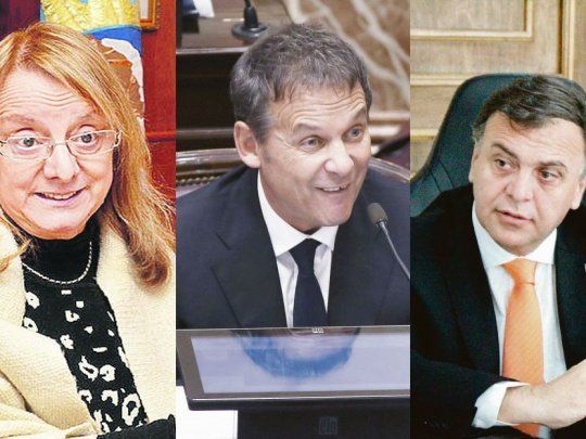 Rivales. La gobernadora Alicia Kirchner, el senador Eduardo Costa y el intendente de El Calafate, Javier Belloni, asoman como los principales protagonistas de la compulsa de agosto.