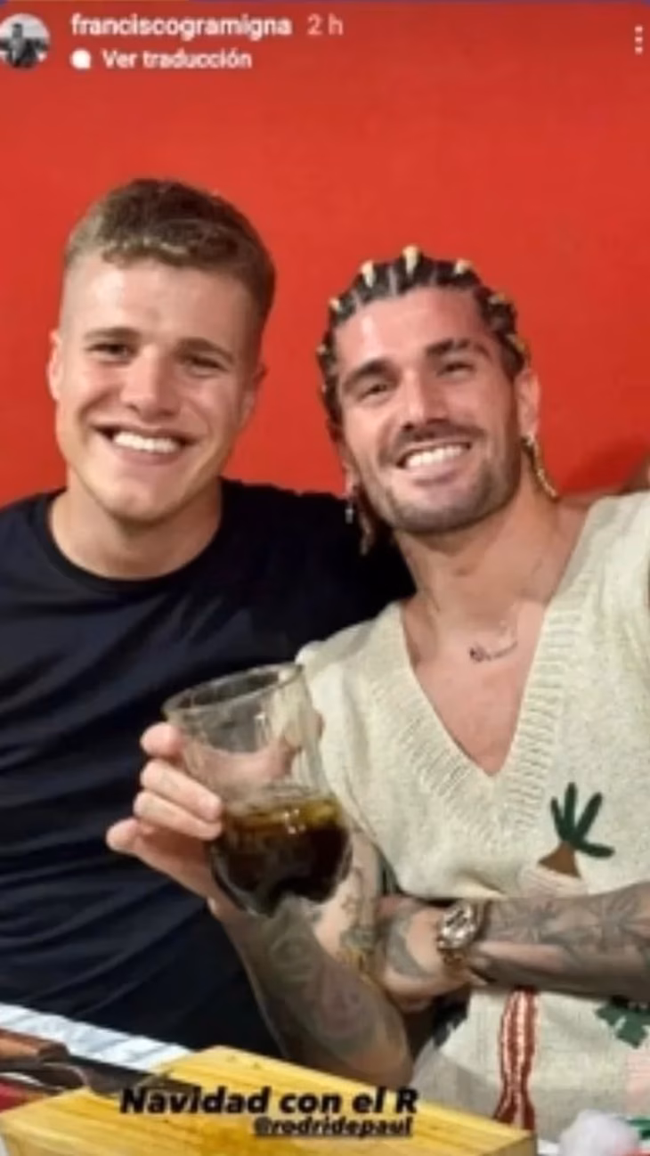 Rodrigo De Paul and Francisco Gramigna, together at Christmas Rodrigo De Paul and Francisco Gramigna, together at Christmas