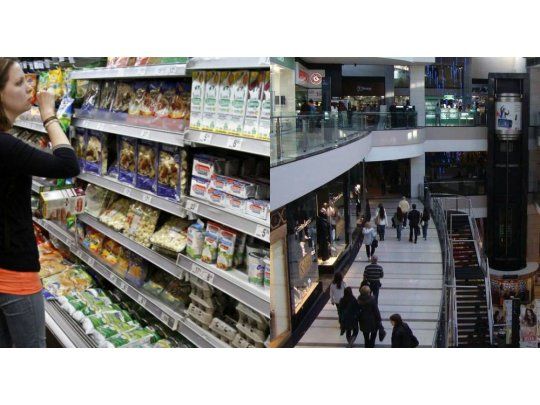 En noviembre, crecieron levemente las ventas en súper (+1,1%) y en shopping (+1%)