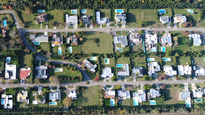 Vista aérea de La Codorniz, uno de los barrios que son parte de la expansión de esta zona del norte del Gran Buenos Aires que intengra el mercado inmobiliario suburbano