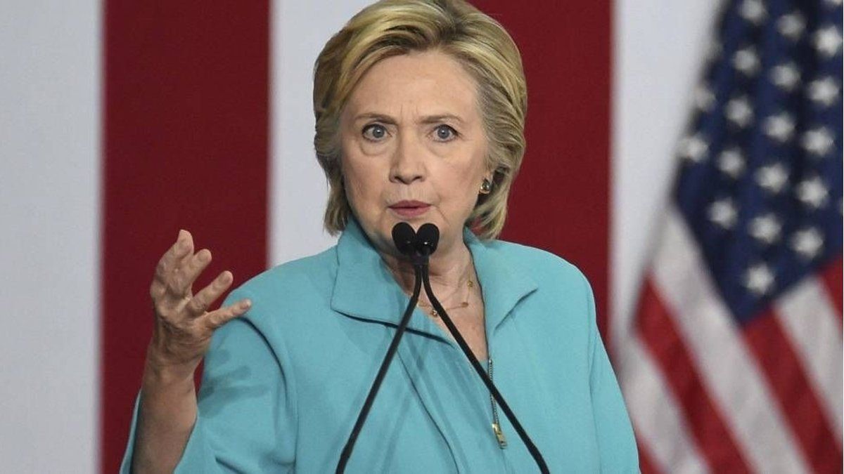 Hillary Clinton took aim at Donald Trump over the Russian invasion