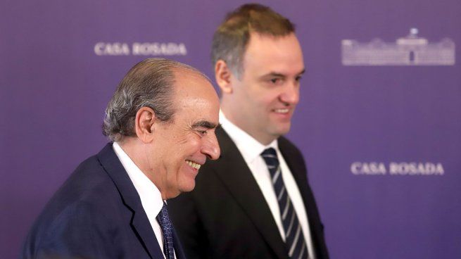 Guillermo Francos y el vocero Manuel Adorni