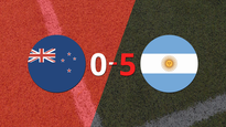 argentina gano y goleo en su visita a nueva zelanda