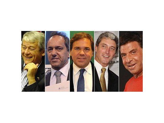 Carlos Kunkel, Daniel Scioli, Alberto Pérez, José Pepe Scioli y Jacobo Winograd.