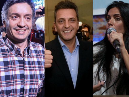 Máximo Kirchner, Sergio Massa y Luana Volnovich en las listas del Frente de Todos por la provincia de Buenos Aires. 