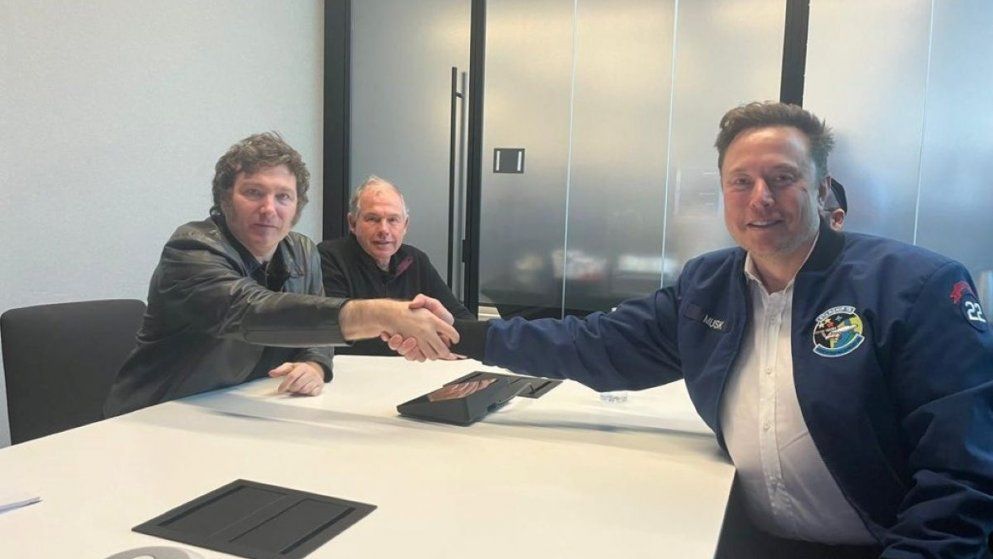 Javier Milei junto a Elon Musk.&nbsp;