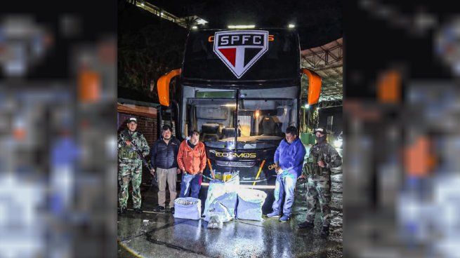 Increíble: incautaron casi 100 kilos de marihuana en el micro del San Pablo