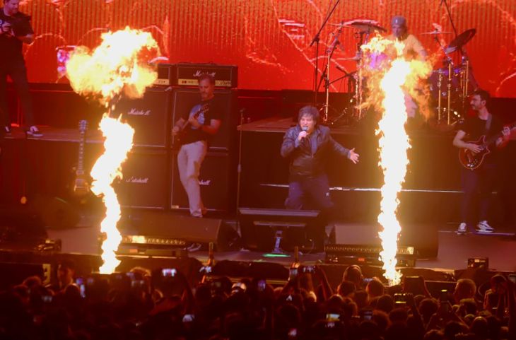 Javier Milei encabezó un show en el Movistar Arena. Javier Milei encabezó un show en el Movistar Arena.